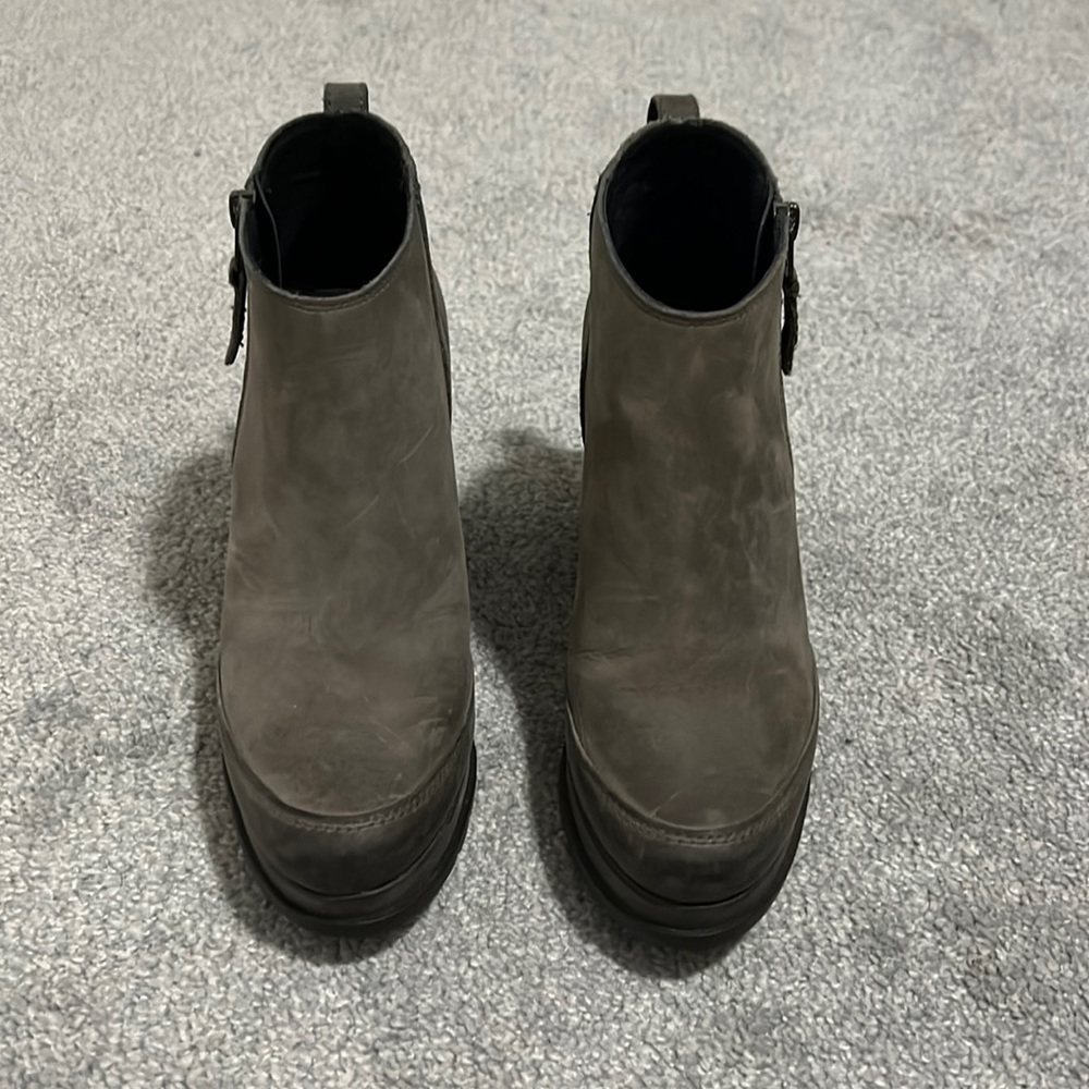 Sorel block heel booties